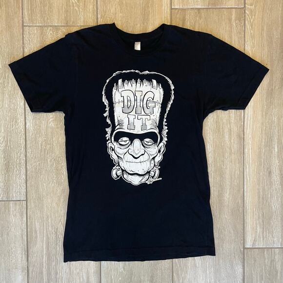 American Apparel Dig It Glow in the Dark Frankenstein Tee Size M Unisex - Picture 1 of 6